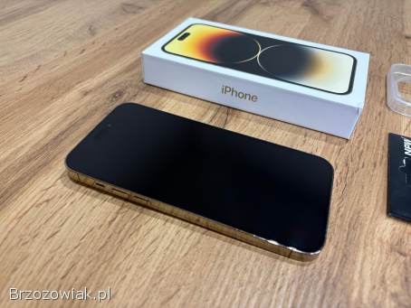 Okazja!  Iphone 14 Pro Max!  Złoty!  Super stan!  Kondycja Bat 100!