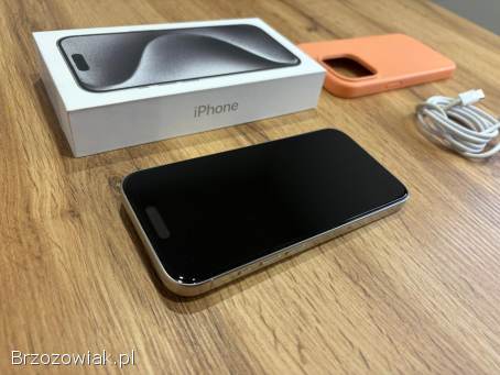 Okazja!  Piękny Iphone 15 Pro -  Tytanowa Biel!  Ideał!  Gwarancja!