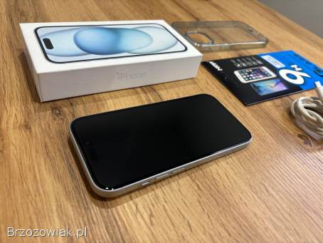 Okazja!  Piękny Iphone 15 -  Niebieski!  Gwarancja!  Jak Nowy!