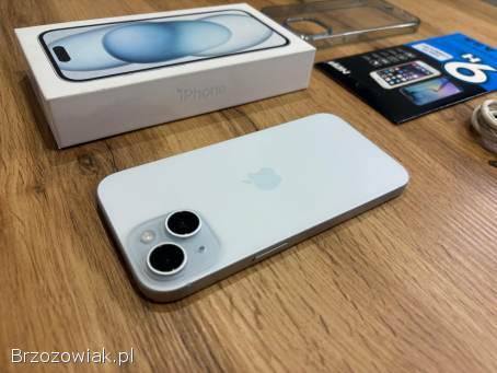 Okazja!  Piękny Iphone 15 -  Niebieski!  Gwarancja!  Jak Nowy!