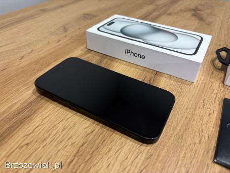 Okazja!  Piękny Iphone 15 -  Czarny!  Super Stan!  Gwarancja!