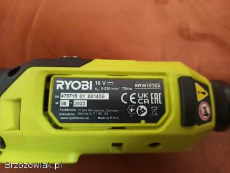 Grzechotka akumulatorowa RYOBI RRW1838X silnik bezszczotkowy Gwarancja