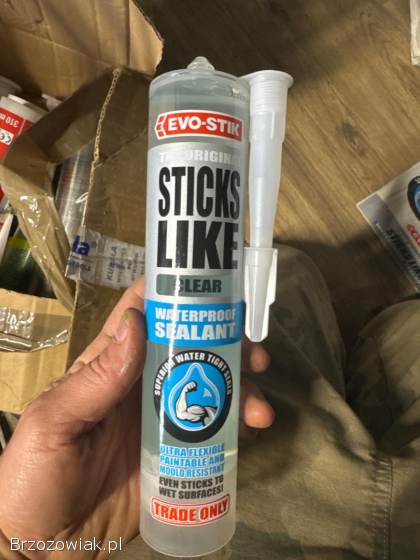 Klej typu high tack i silikon 2 v 1 bezbarwny 19 opakowan