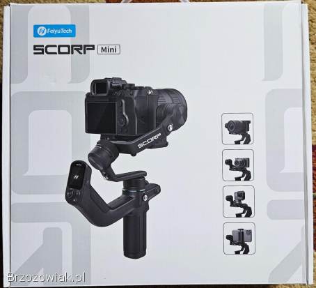 Gimbal FeiyuTech Scorp F1 Mini STAN IDEALNY Pełen Zestaw + Płytka do Pionowe