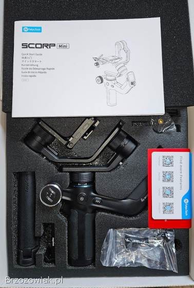 Gimbal FeiyuTech Scorp F1 Mini STAN IDEALNY Pełen Zestaw + Płytka do Pionowe