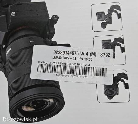 Gimbal FeiyuTech Scorp F1 Mini STAN IDEALNY Pełen Zestaw + Płytka do Pionowe