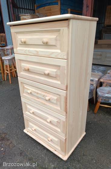 Komody z drewna sosnowego nowe