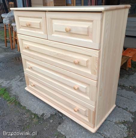 Komody z drewna sosnowego nowe