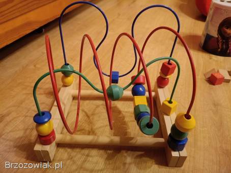 Klocki drewniane + zabawki IKEA