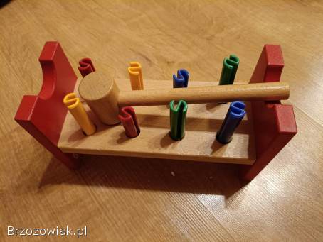 Klocki drewniane + zabawki IKEA