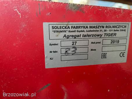 Brona talerzowa 2.  7m z hydropakiem