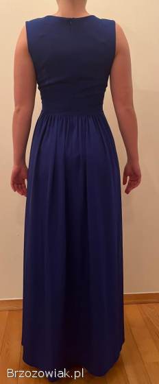 Maxi sukienka w kolorze chabrowym