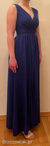 Maxi sukienka w kolorze chabrowym