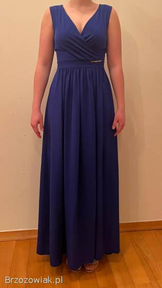 Maxi sukienka w kolorze chabrowym