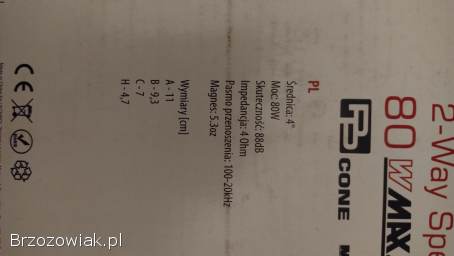 Sprzedam głosniki średnica 10,  11cm