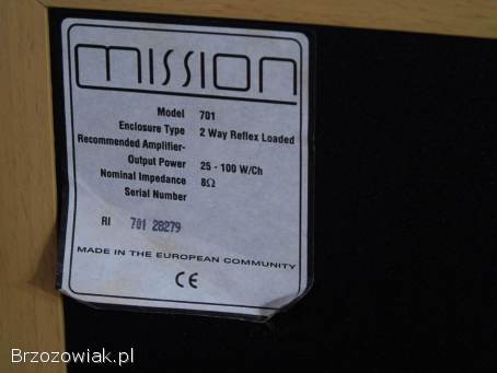 Kolumny stereo Mission 701 sprawne.  DOSTAWA.
