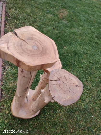 Rustykalny kwietnik,  podstawka na kwiatki,  półki na kwiaty