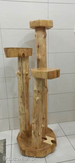 Rustykalny kwietnik,  podstawka na kwiatki,  półki na kwiaty