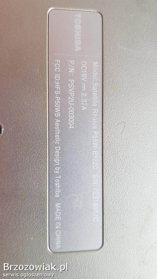 Laptop Toshiba satellite RadiusP55W