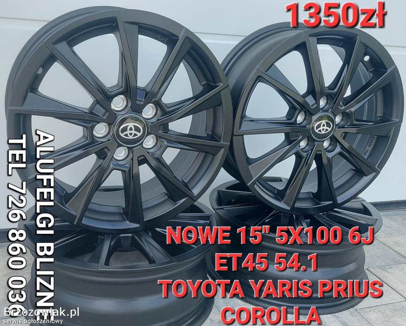 Alufelgi 15 cali 5x100 Toyota Yaris 2020 -  2025