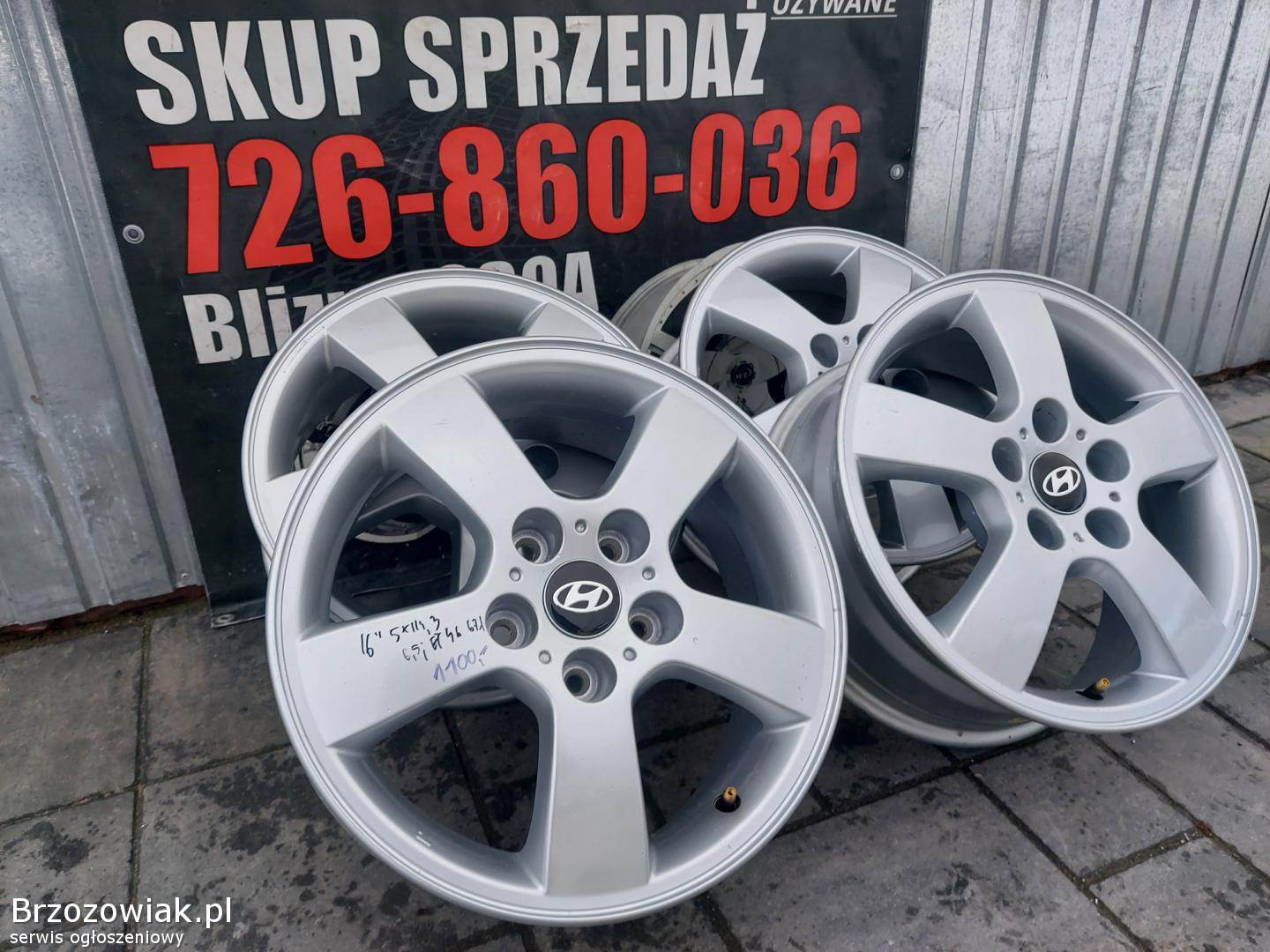 Alufelgi 16 5x114.  3 Hyundai Oryginał
