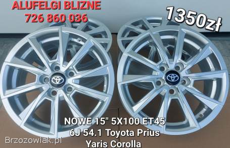 Alufelgi 15 cali 5x100 Toyota Yaris 2020 -  2025