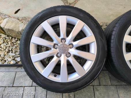 Alufelgi 17 5x112 opony letnie 245/45R17 z 2020r Audi VW Seat Skoda Mercedes BMW