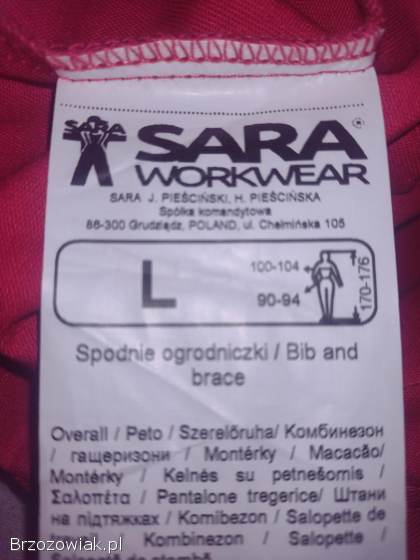 Spodnie robocze ogrodniczki r.  L