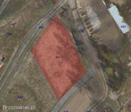 Działka w Zmiennicy nr.  643 -  7 ar