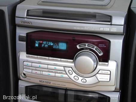 Japońska wieża Aiwa kolumny Radio CD AUX mocna.  DOSTAWA.