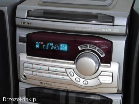 Japońska wieża Aiwa kolumny Radio CD AUX mocna.  DOSTAWA.