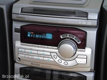 Japońska wieża Aiwa kolumny Radio CD AUX mocna.  DOSTAWA.