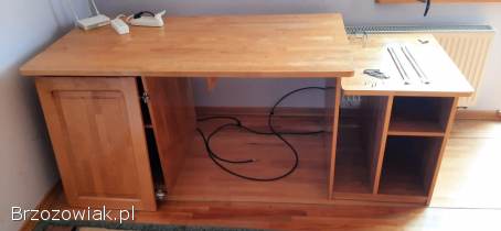Biurko drewniane – solidne,  idealne do nauki/pracy