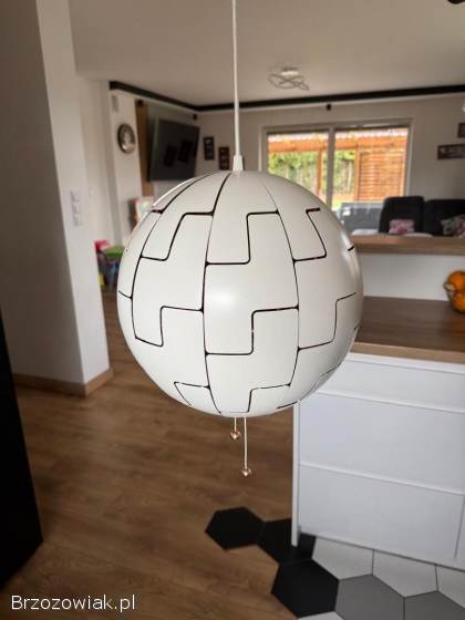 Lampa wisząca biały/miedziany kolor 35 cm