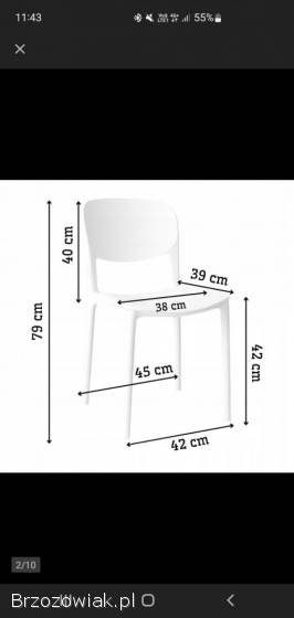 Krzesla pastikowe 8 sztuk