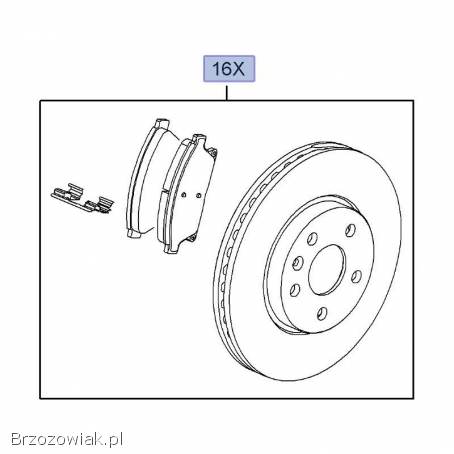 Zestaw Tarcze i klocki hamulcowe Astra J Zafira C OPEL OE 95516916