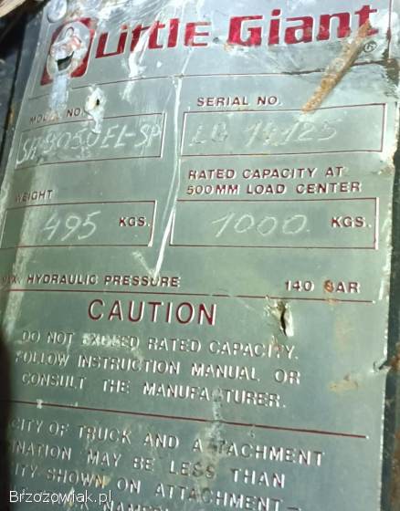 Chwytak ścisk do wózka widł do bali bel słomy makulatury pozycjoner,  szczęka