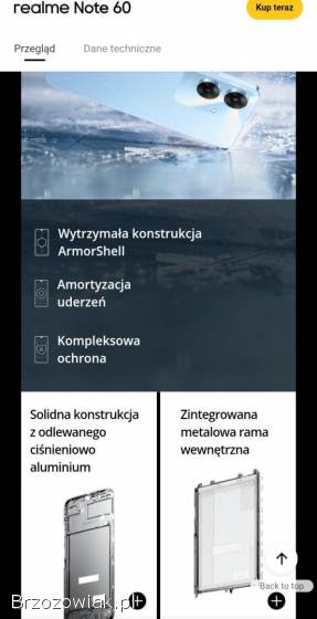 Nowy Realme note 60(otwarty),  za gotówkę,  bez ryzyka blokad 6/128GB UFS 2.  1odporny