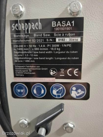 Piła taśmowa scheppach BASA1 230V