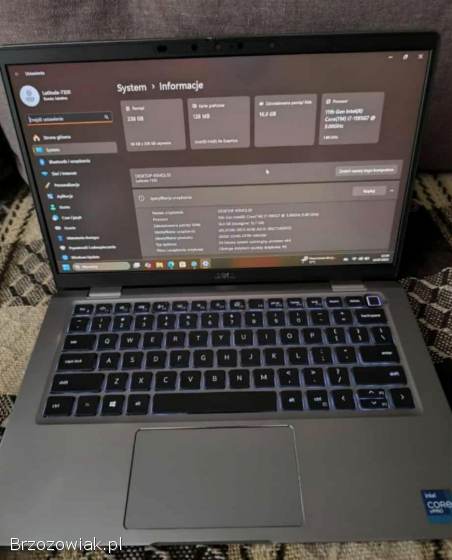 Laptop Dell 7320 DOTYKOWY EKRAN,  i7 -  11gen,  16GB DDR4,  256 SSD