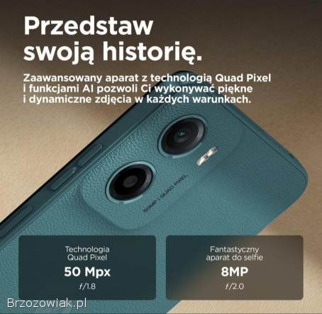Nowa Motorola G05 4/128,  za gotówkę z sklepu,  bez ryzyka blokad szyba na ekran