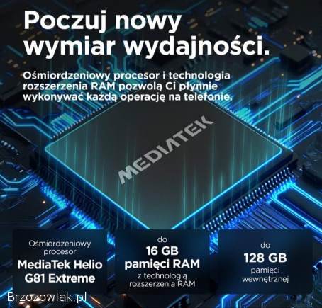 Nowa Motorola G05 4/128,  za gotówkę z sklepu,  bez ryzyka blokad szyba na ekran