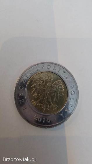 Ciekawy bardzo rzadki destrukt 5 złotych