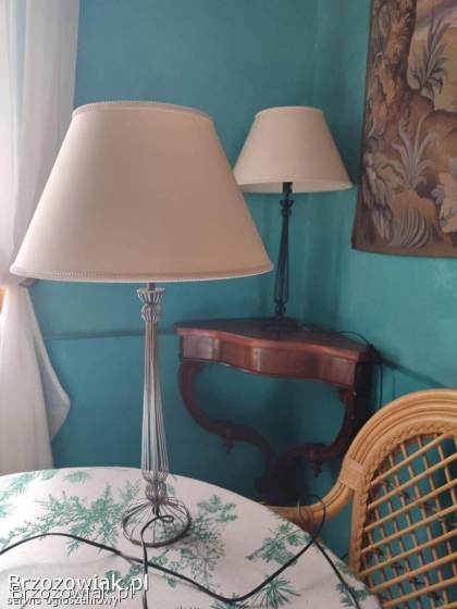 Lampa wysoka 70 cm,  kremowy abażur