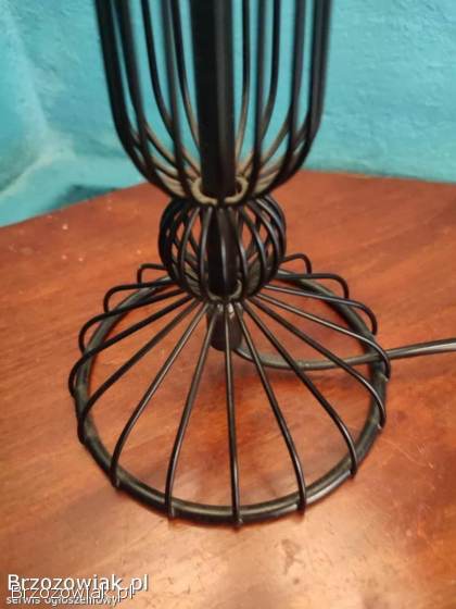 Lampa wysoka 70 cm,  kremowy abażur