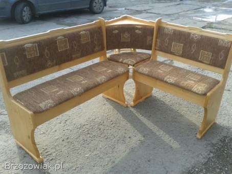 Narożnik kuchenny + stół drewno sosnowe -  Nowe
