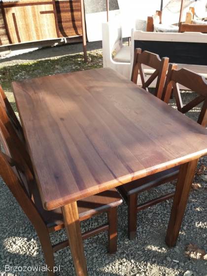 Stół + krzesła kuchenne.  Drewno sosnowe -  Nowe