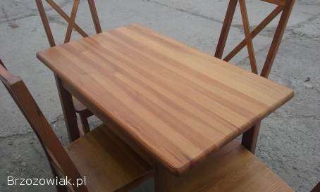 Stół + krzesła kuchenne.  Drewno sosnowe -  Nowe
