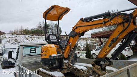 Minikoparka Berger Kraus BK1600 Silnik Kubota Skrętne ramię Rozsuwane Gąsi