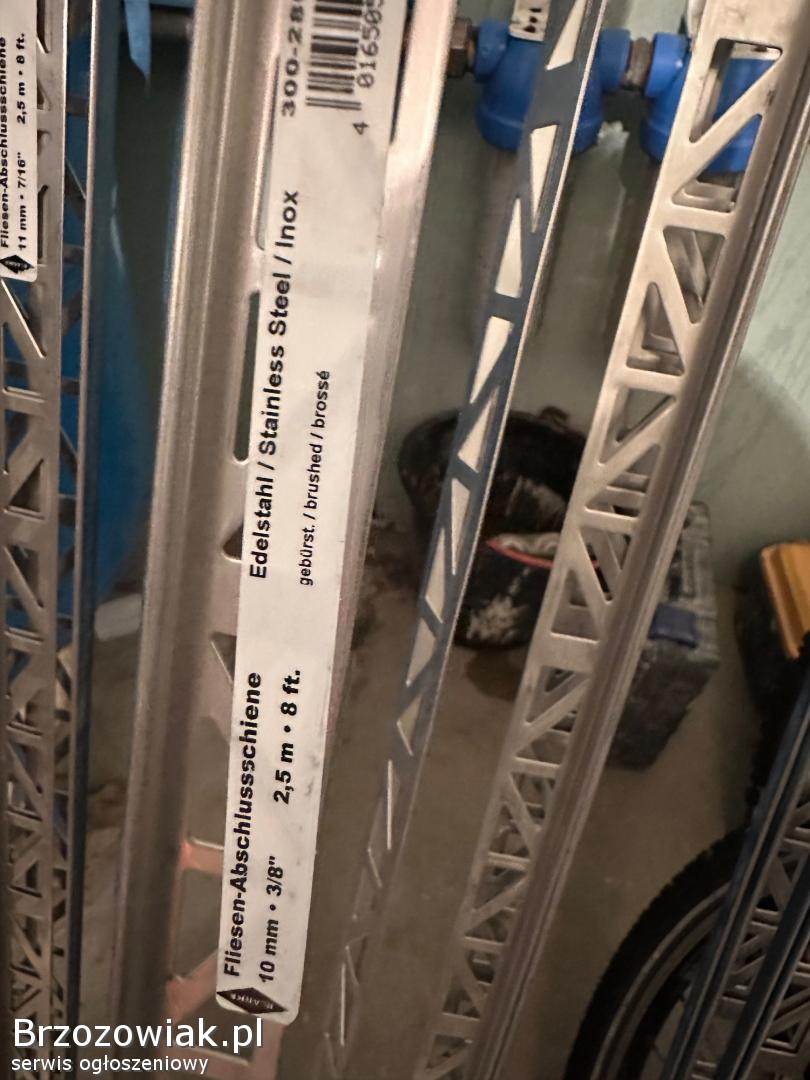 Listwy ze stali nierdzewnej do płytek